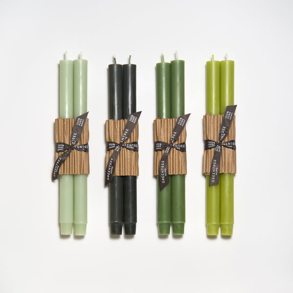 Celadon, antique, sage and bamboo Church Tapers by Greentree Home Candle 
