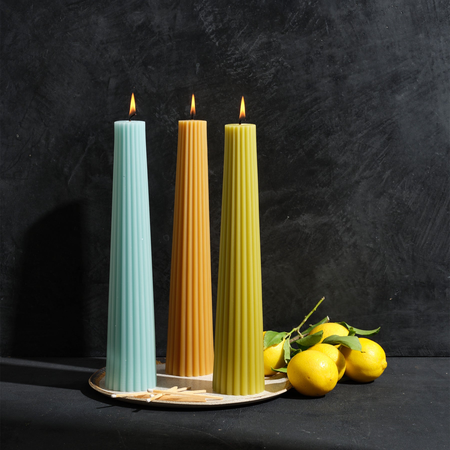 Fluted Pillar Candle - Thumbnail 5