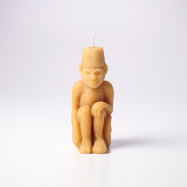 Natural Monkey with Fez by Greentree Home Candle 