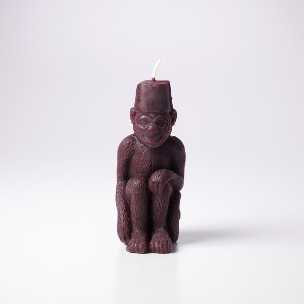 Sangria Monkey with Fez by Greentree Home Candle 