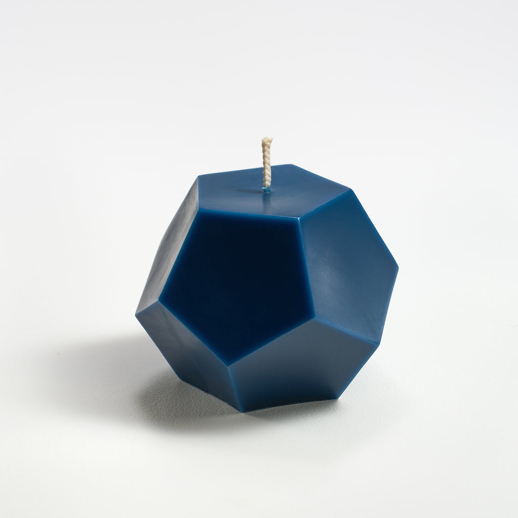 Dodecahedron in peacock by Greentree Home Candle 