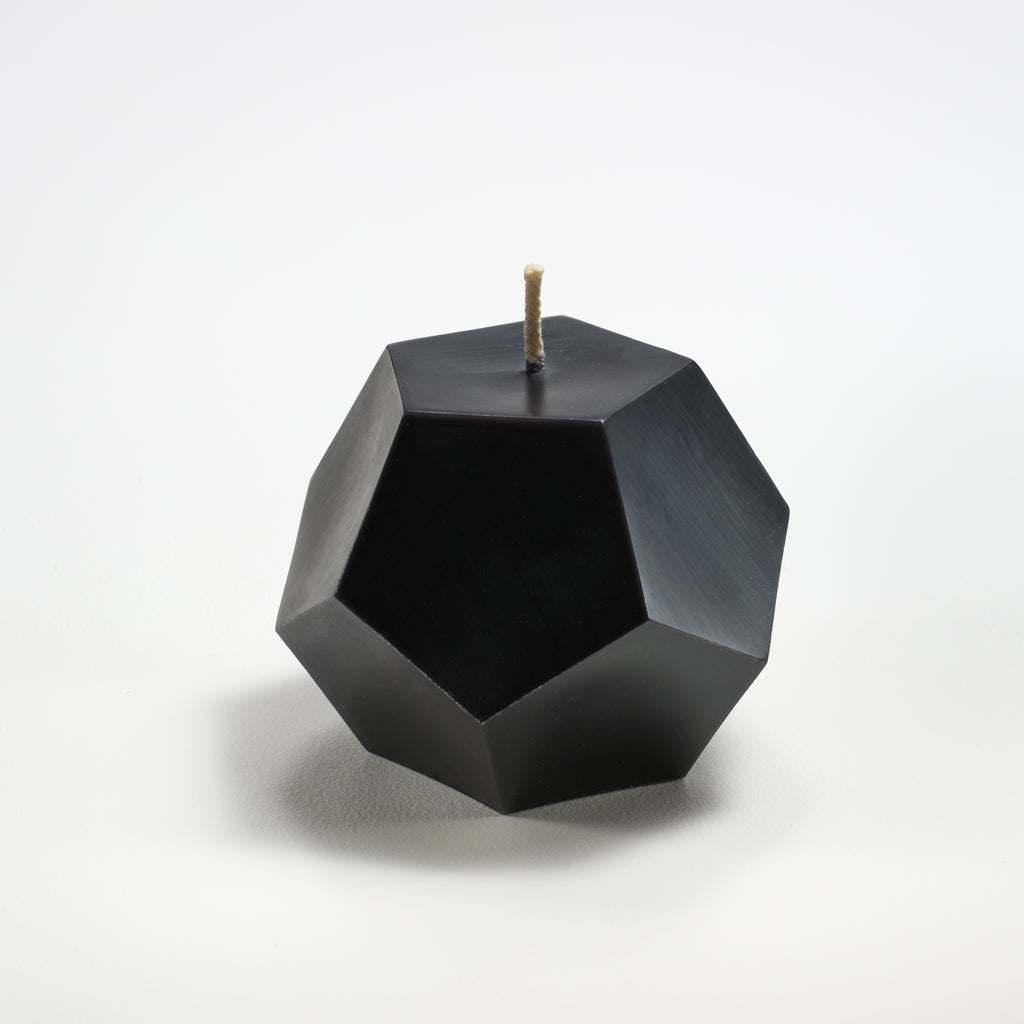 Dodecahedron in black by Greentree Home Candle 