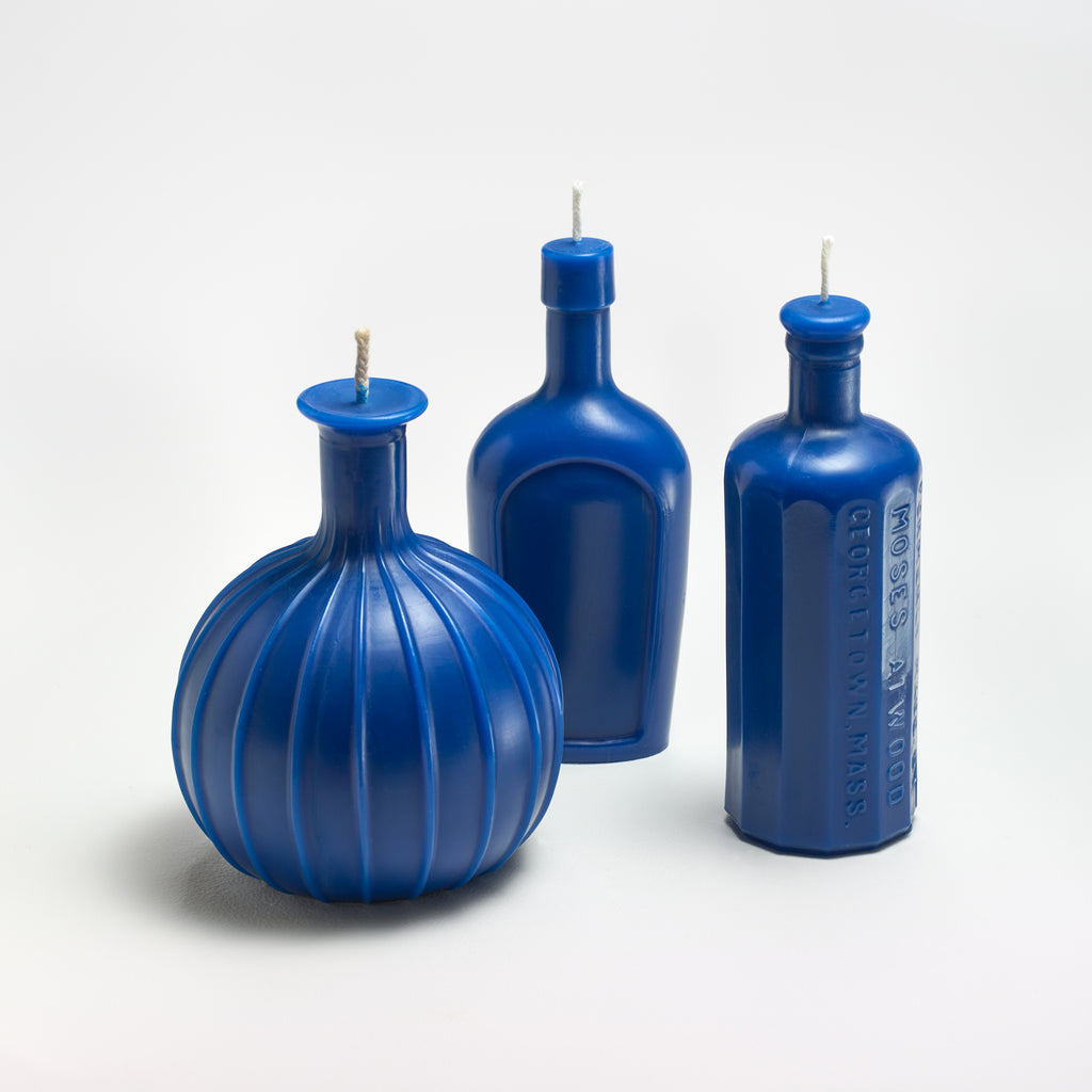 Cobalt Bottles: bulb, arch and facet