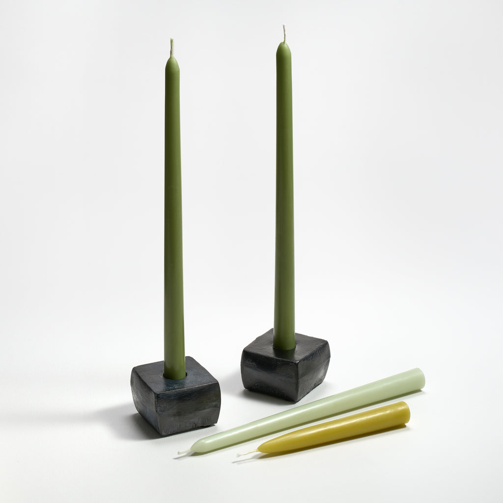Everyday Tapers in sage, celadon and bamboo by Greentree Home Candle