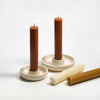 Column tapers in terra cotta, cream and natural  by Greentree Home Candle