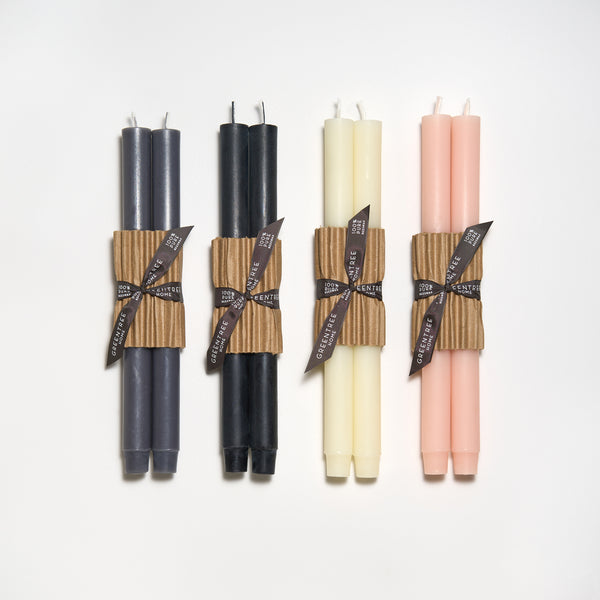 Gray, black, cream and blush Church Tapers by Greentree Home Candle 