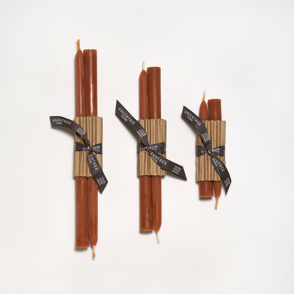 Everyday tapers in terra cotta by Greentree Home Candle