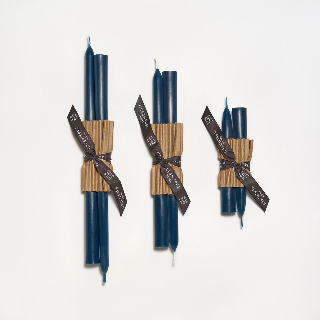 Everyday tapers in blue slate by Greentree Home Candle
