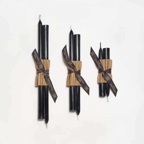 Everyday Tapers in black by Greentree Home Candle