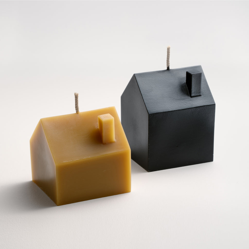 Houses by Greentree Home Candle in natural and black 
