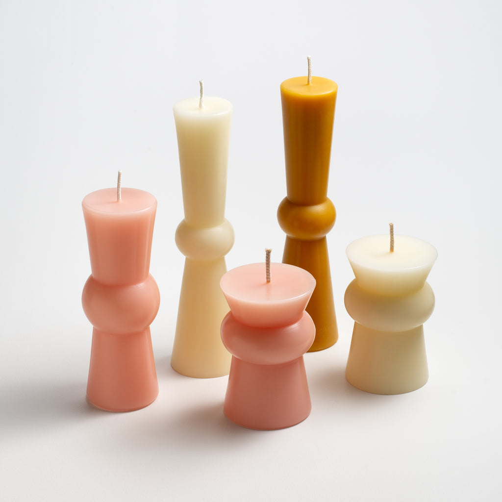 Blush Tones Josee Pillars by Greentree Home Candle