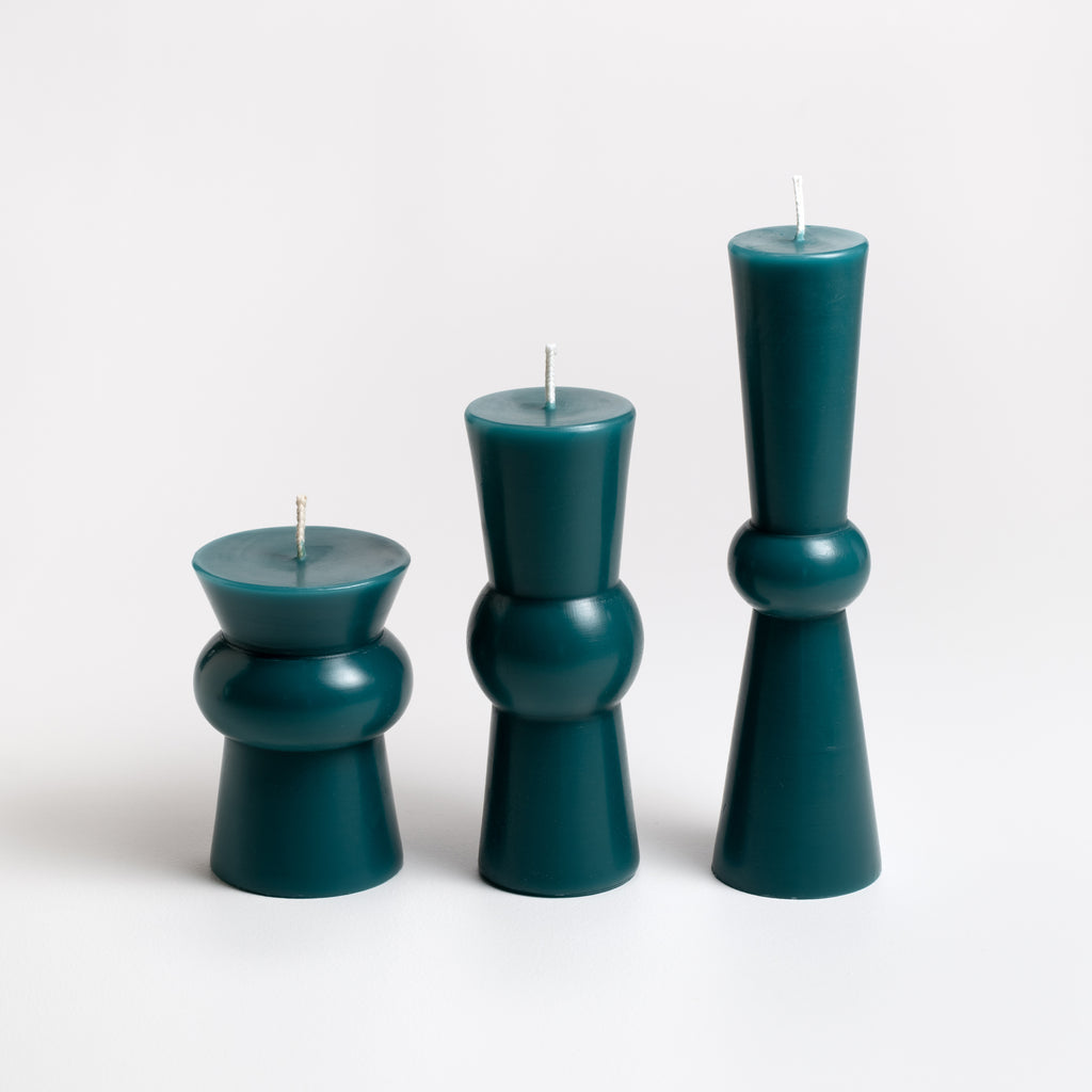 Turquoise Josee Pillars by Greentree Home Candle