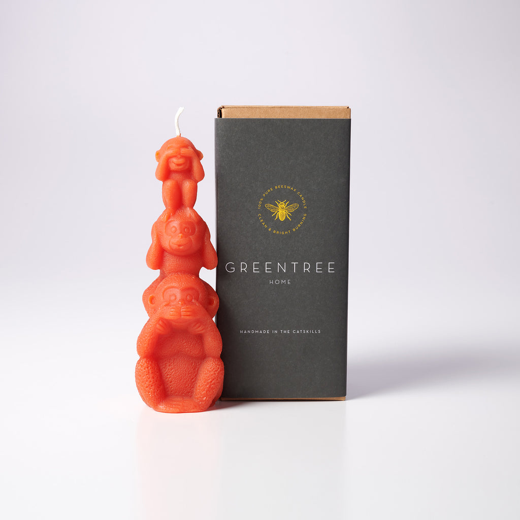 Tangerine Wise Monkey by Greentree Home Candle 